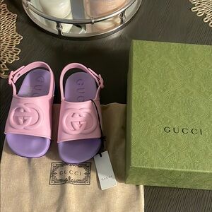 Gucci Pink and Purple Sandals